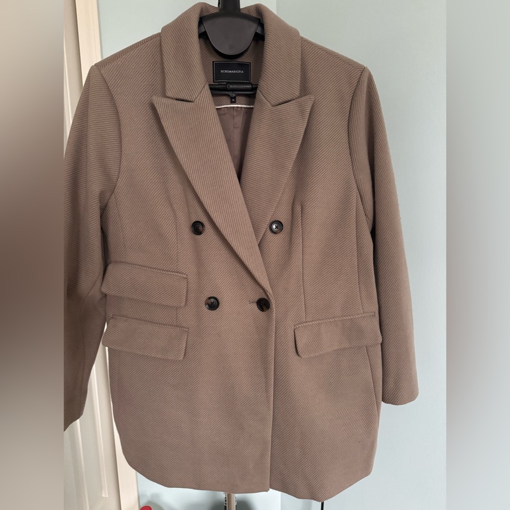BCBG MaxAzria Structured Double-Breasted Blazer jacket coat, medium weight XL